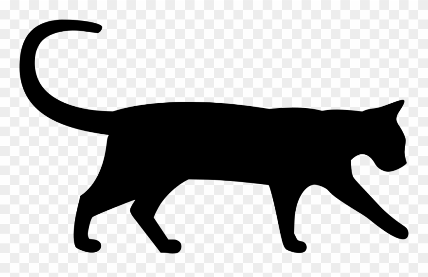 Clip Art Black And White Library Cat Graphic Desktop - Cat Graphic - Png Download