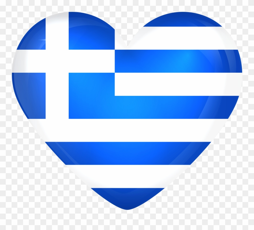 Greece Large Heart Flag Gallery Yopriceville High - Greece Flag Heart Png Clipart