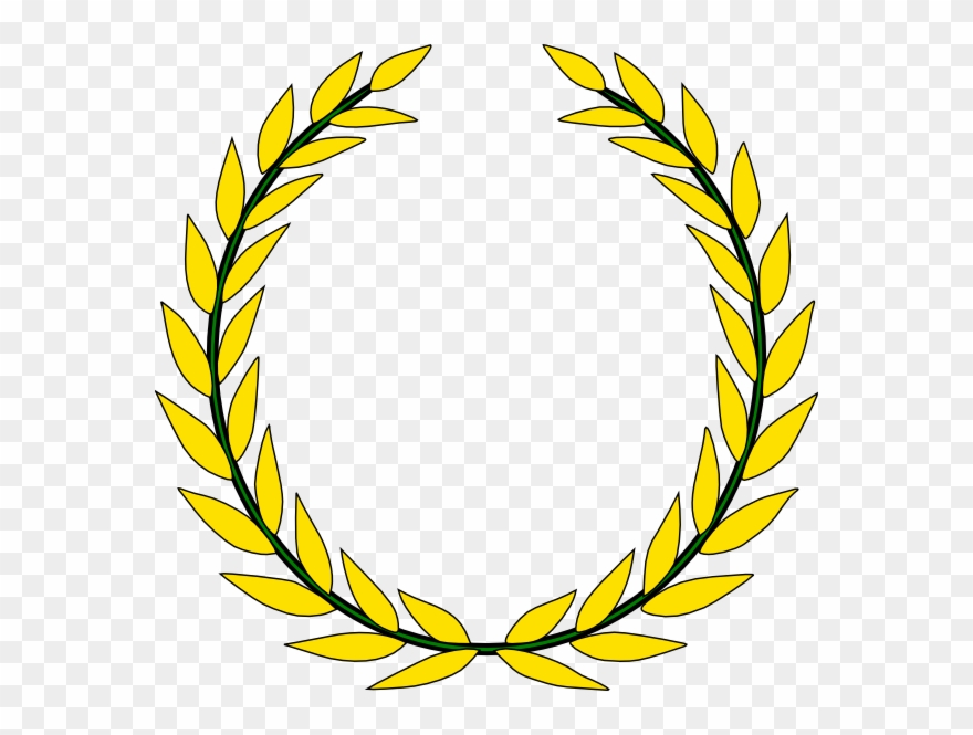 Gold Olive Wreath Clip Art At Clker - Golden Olive Branch Png Transparent Png