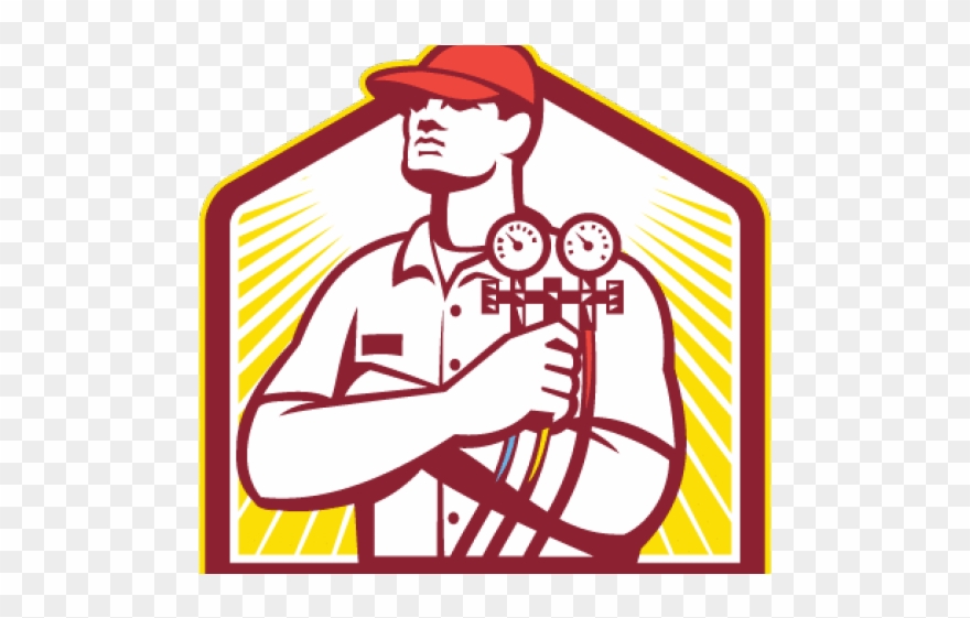 Electrician Clipart Furnace Repair - Air Conditioning - Png Download