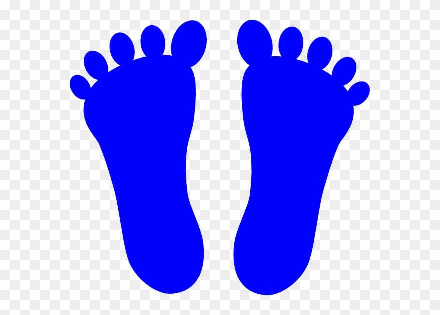 Blue Footprints Clipart - Png Download