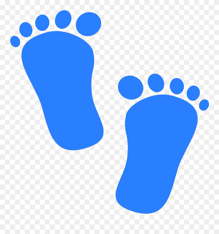 Footprint Clipart Images 19 Blue Ba Footprints Image - Blue Footprint Clip Art - Png Download