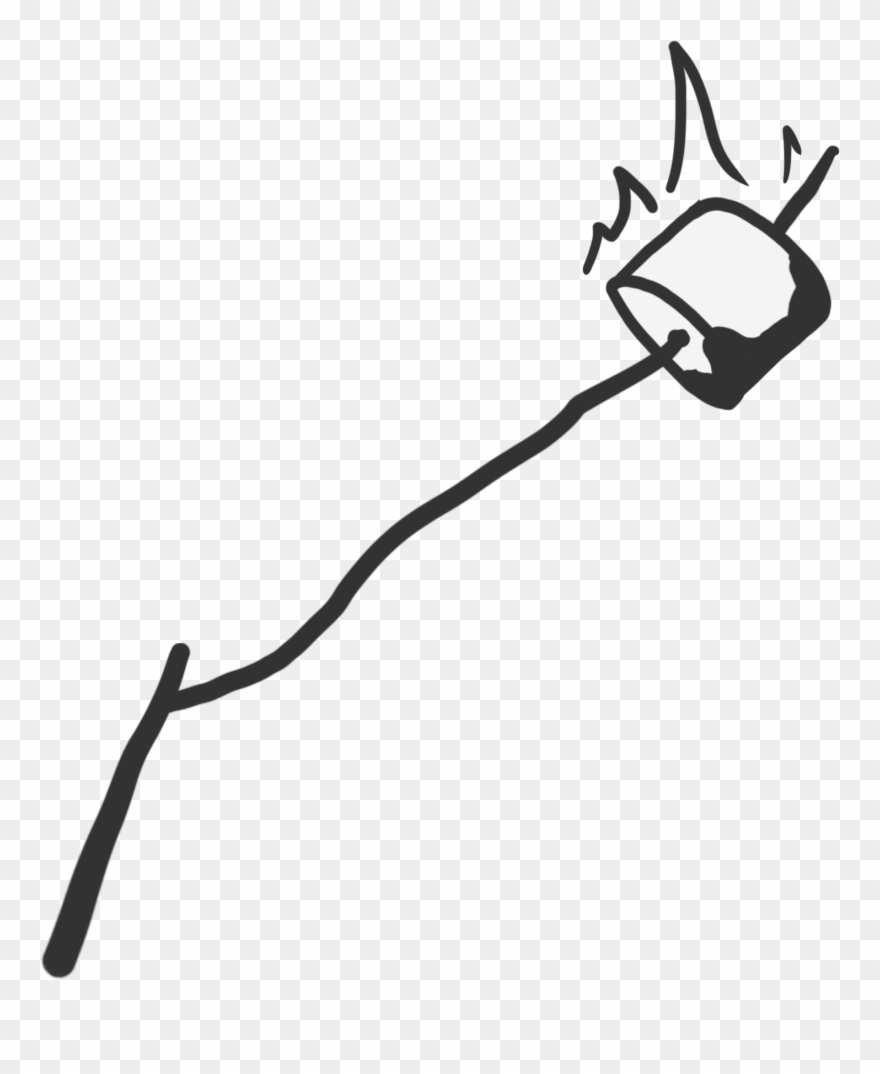 Svg Library Silhouette Camping At Getdrawings Com Free - Marshmallow On Stick Silhouette Clipart