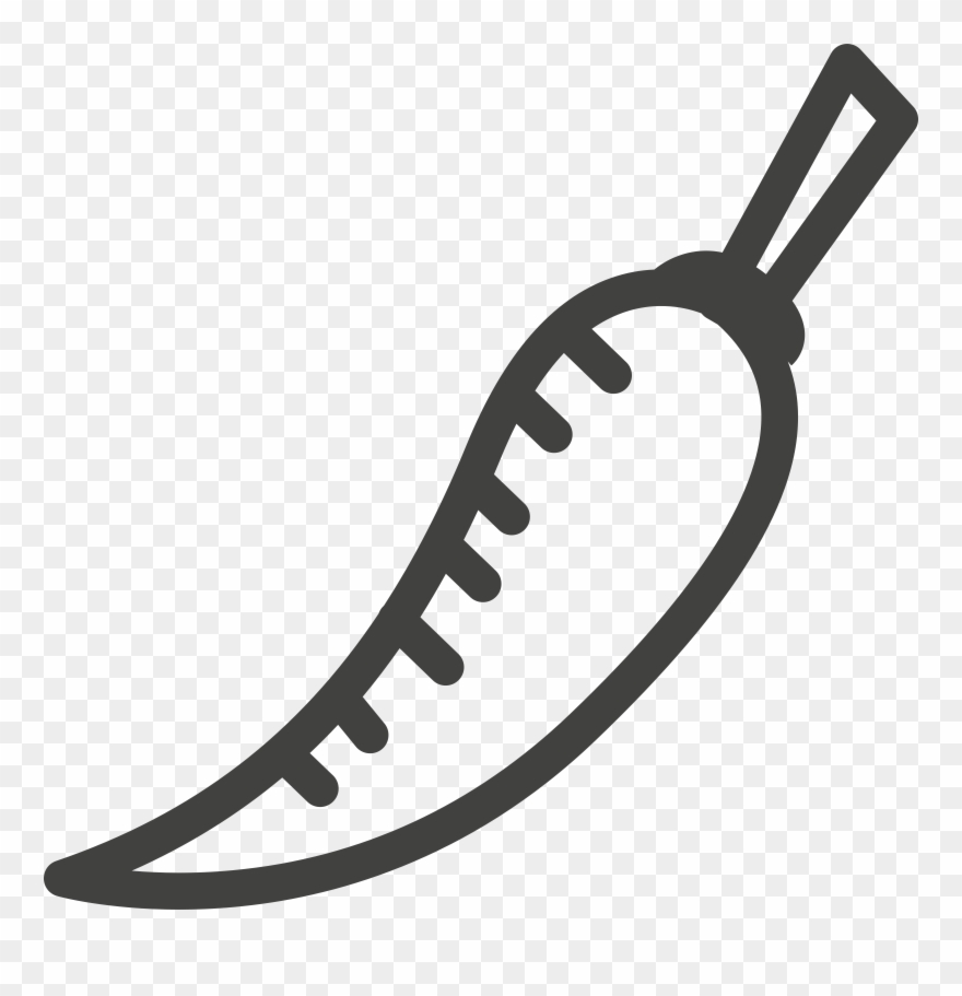 Clipart Library Stock Chili Clipart Black And White - Chili Pepper - Png Download