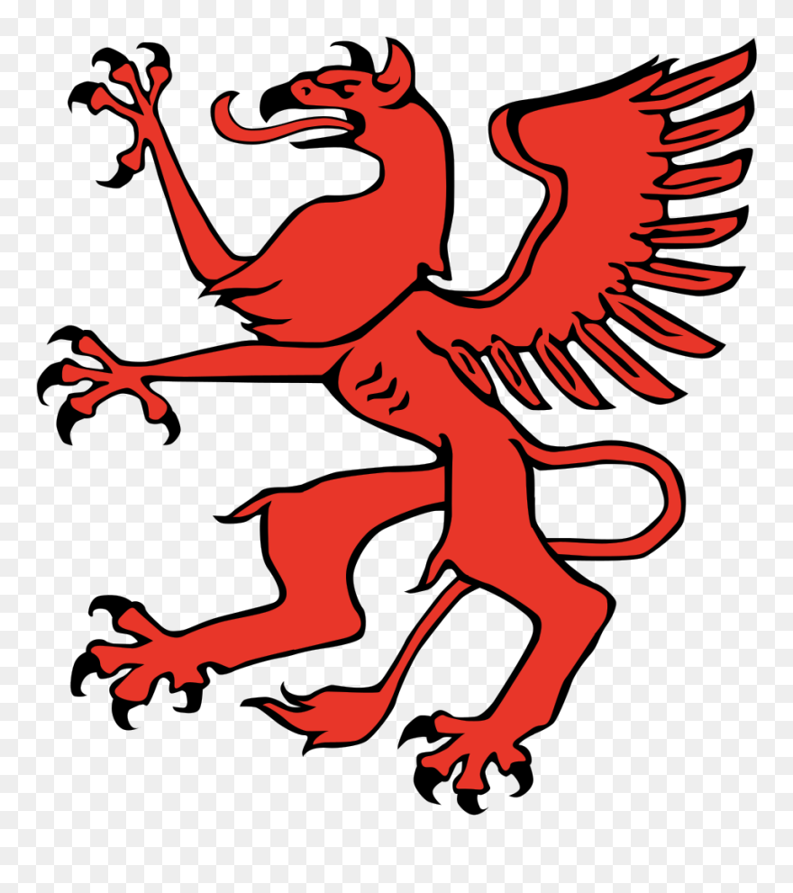Red Griffin Charge - Greifswalder Fc Logo Clipart