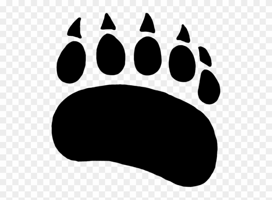 Bear Paw Paw Prints Clipart - Bear Paw Clipart Png Transparent Png