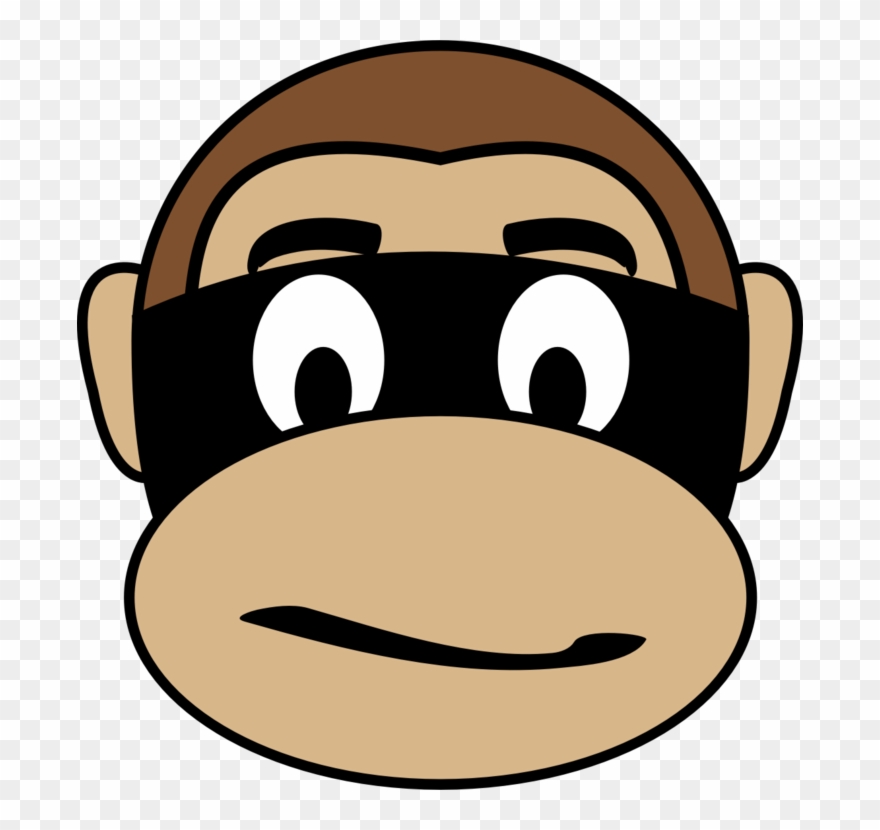 Monkey Clipart Gangster - Ape Cartoon - Png Download