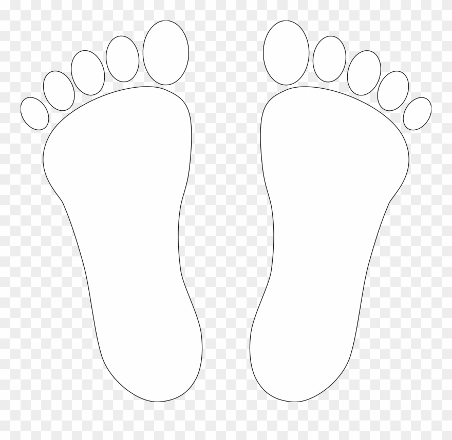 Foot Print Images Cliparts Co Footprinttwoblackwhite - Feet Clipart Black And White Png Transparent Png