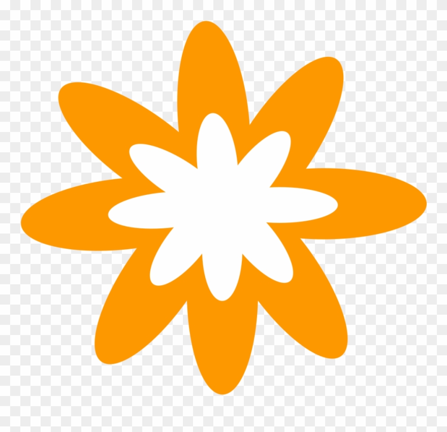 Orange Flower Icon Png Clipart