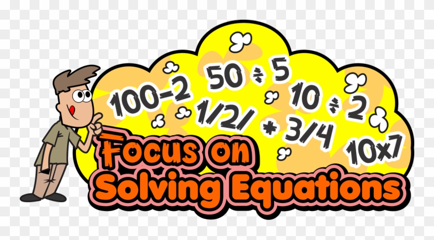 Focus Clipart Easy Test - Equation Solving - Png Download
