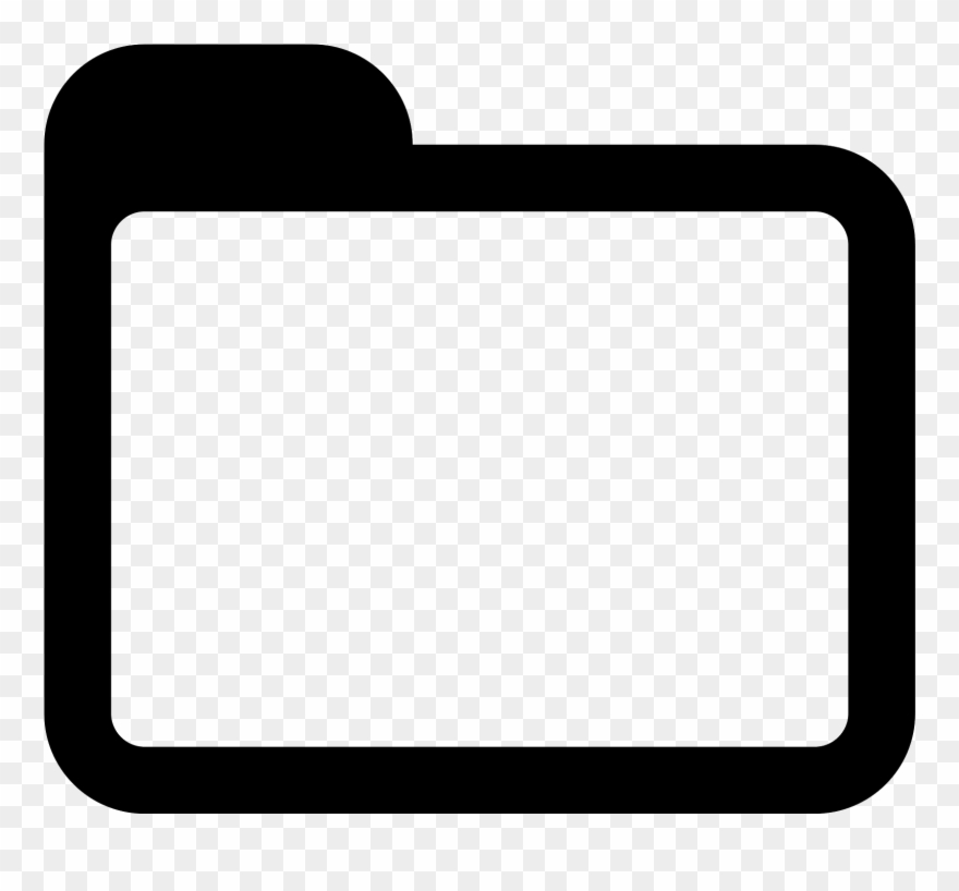 Folder Clipart Black And White - Folder Icon Black And White - Png Download