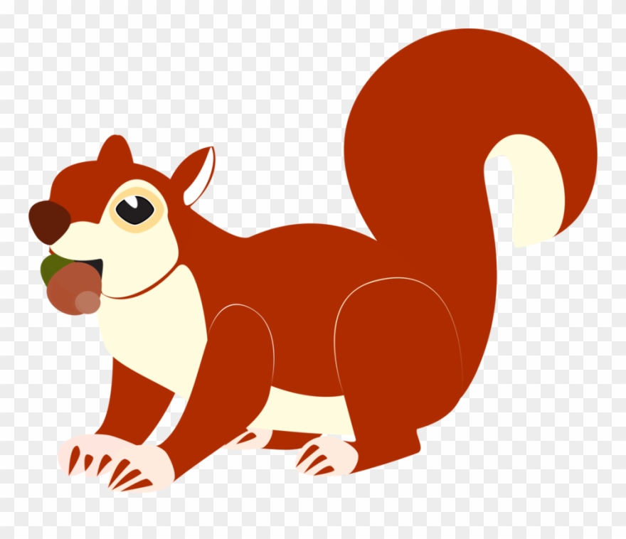 Squirrel Clip Art Vector Free Clipart Images Clipartcow - Clip Art Red Squirrel - Png Download