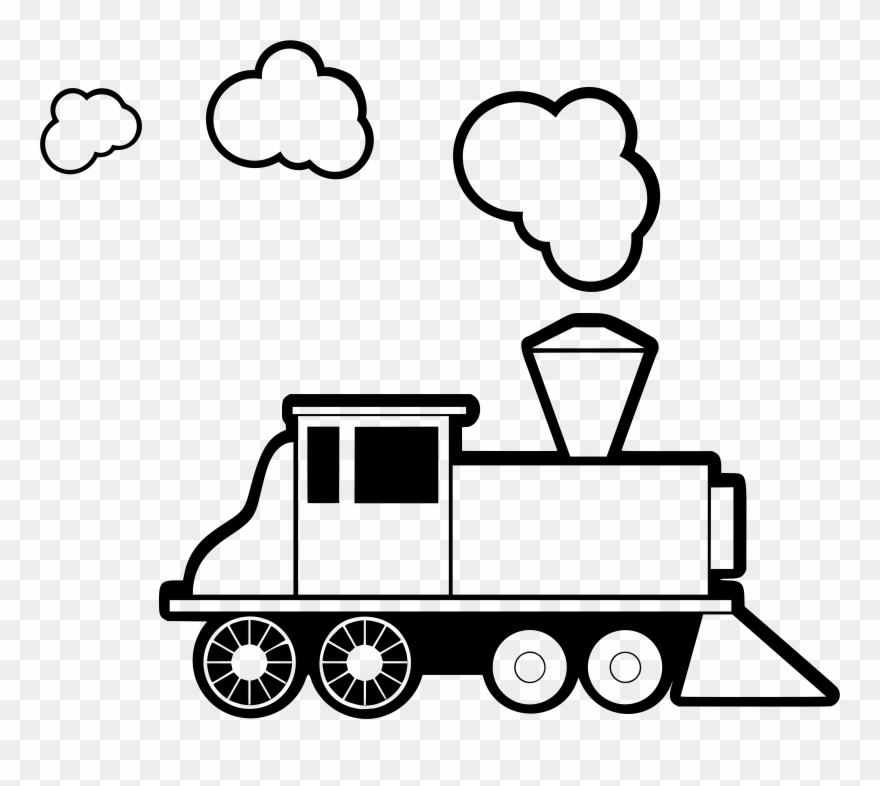 Trendy Idea Train Clip Art Black And White Clipart - Steam Engine Train Clipart - Png Download