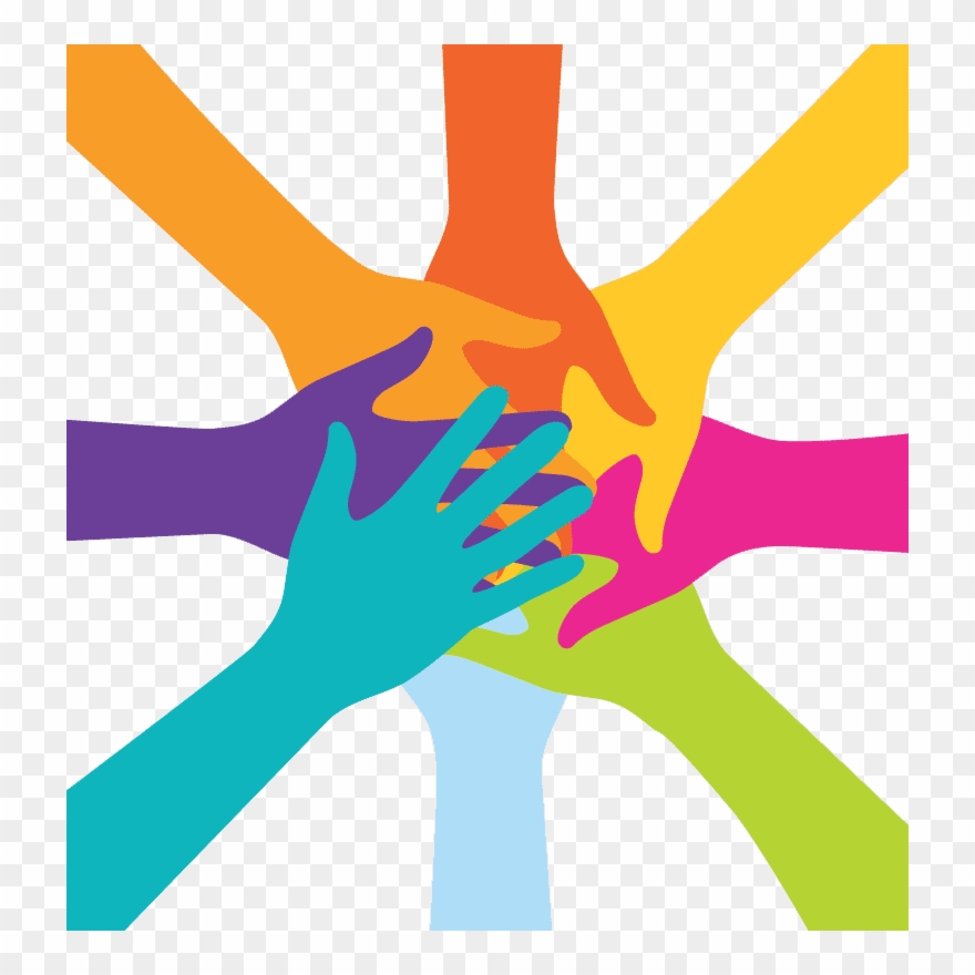 Charity Clipart Group - Team Work Hands Clip Art - Png Download