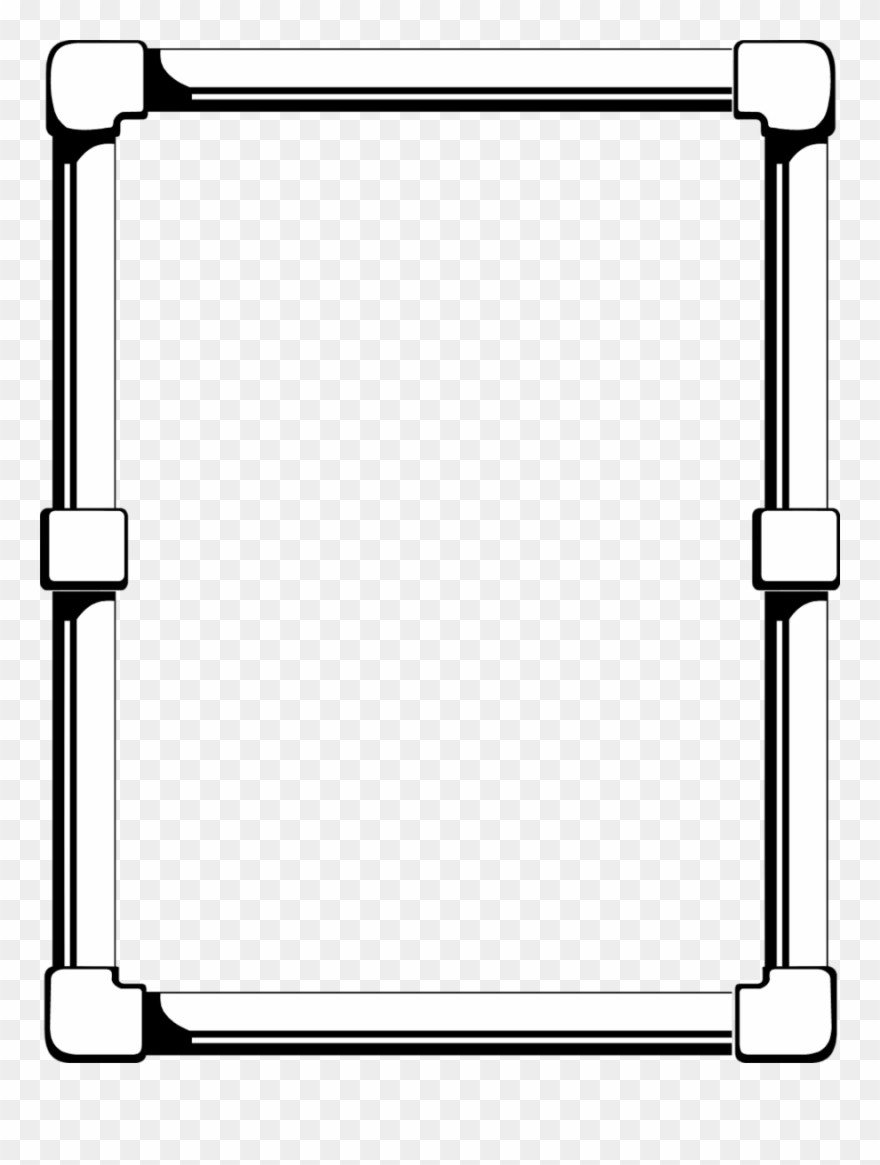 Rectangle Stone Walls Clip Art - Shapes Border Black And White - Png Download