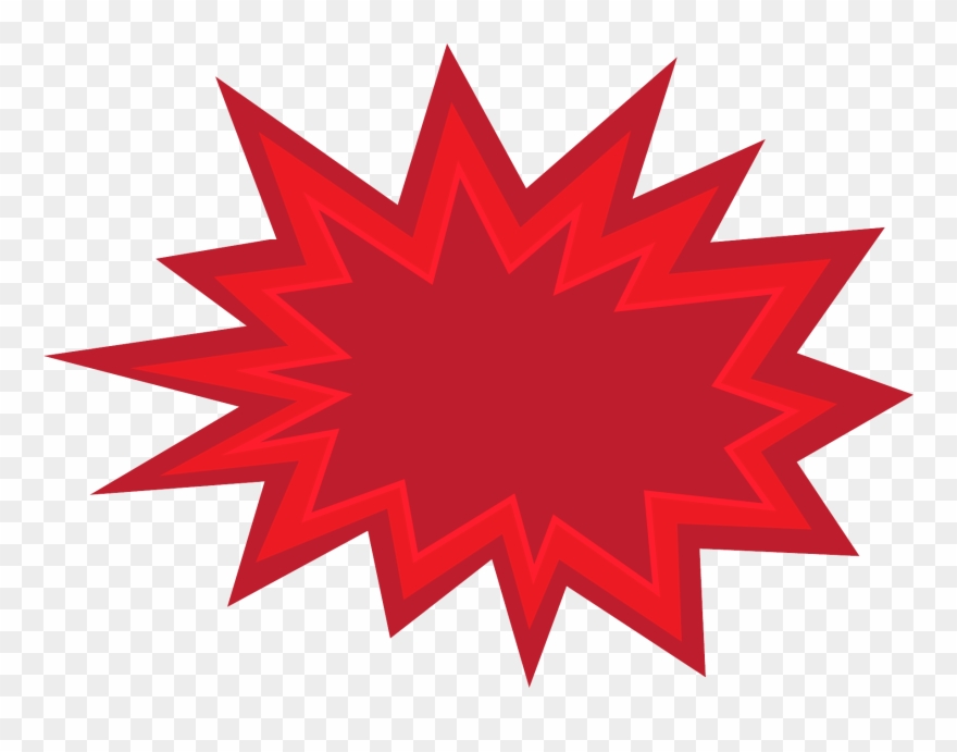Red Burst Png Jpg Royalty Free Stock - Boom Callout Clipart