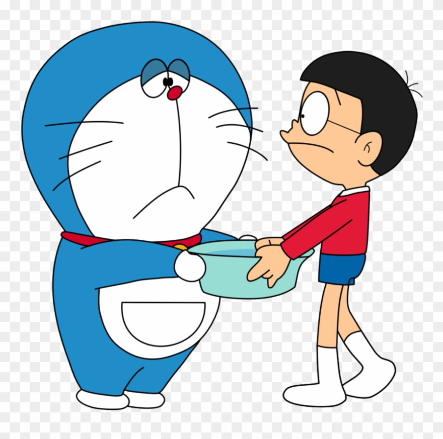 Doraemon Clipart Nobita - Doraemon With Nobita Png Transparent Png