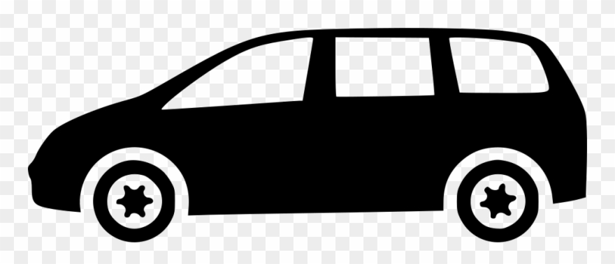Minivan Clipart Black And White - Png Download