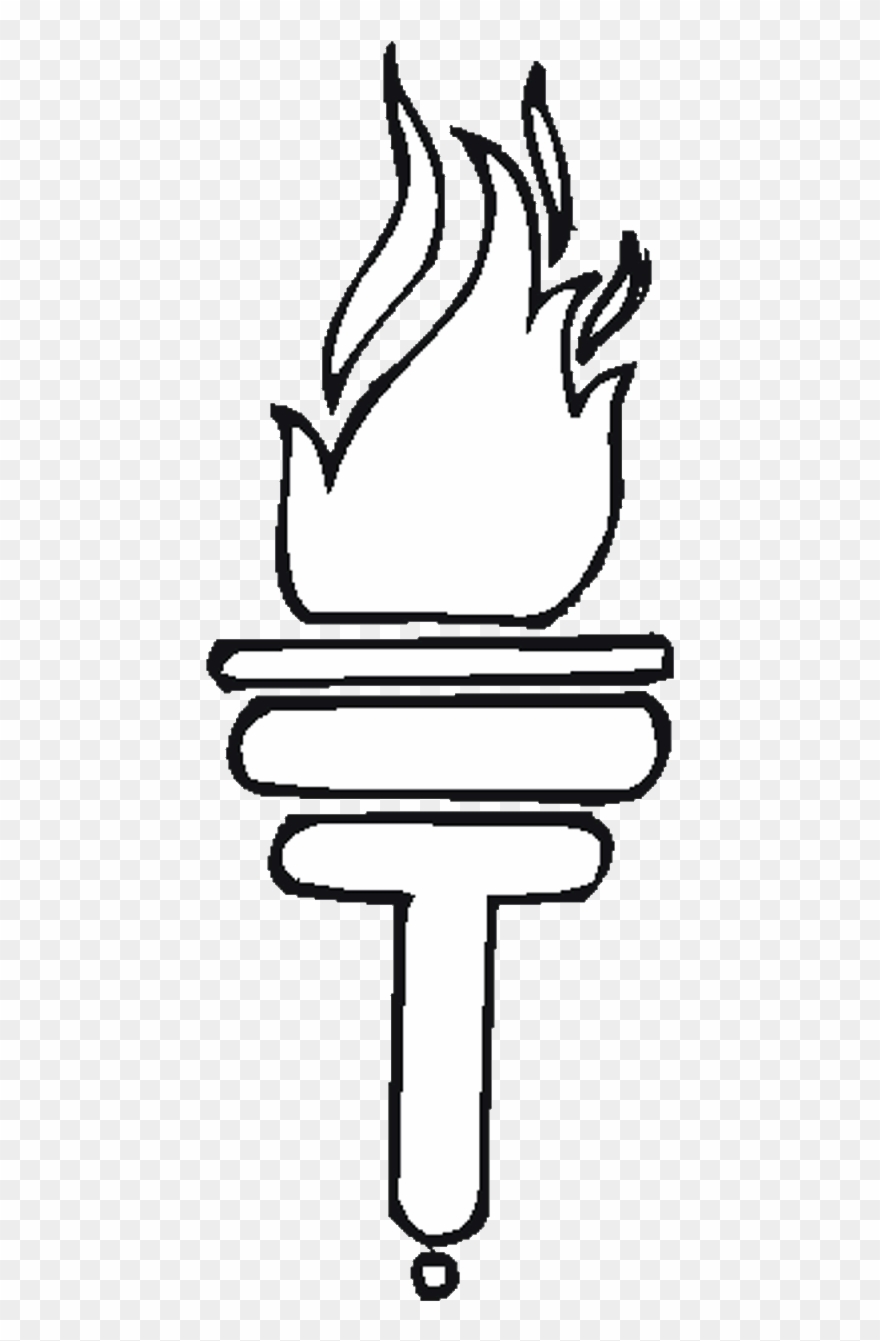 Clipart Info - Olympic Torch Coloring Pages - Png Download