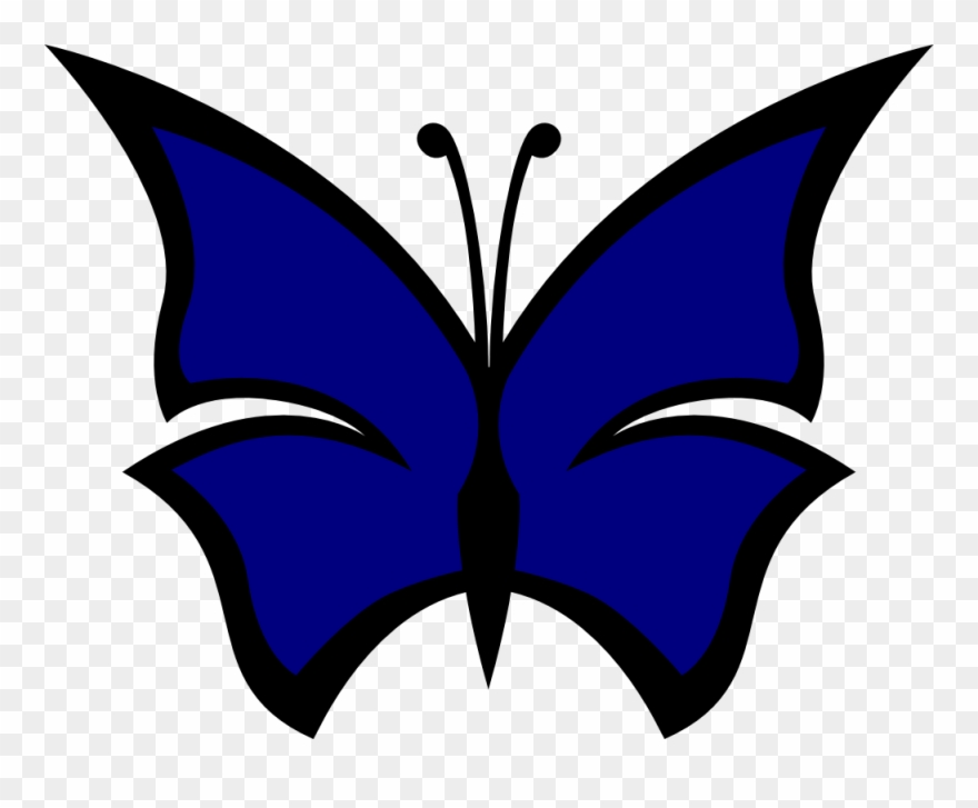 Butterfly Color Blue Peace Xochi Info Clip - Clip Art Design Black And White Butterfly - Png Download