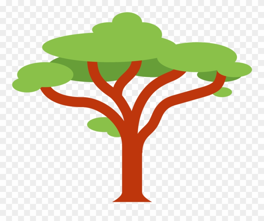 Free Cartoon Tree Icon Vector - Acacia Icon Clipart