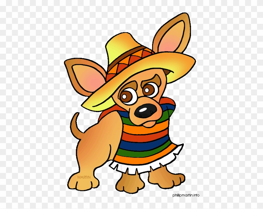 Graphic Free Library Panda Free Images Mexican Clip - Chihuahua With Sombrero Clipart - Png Download