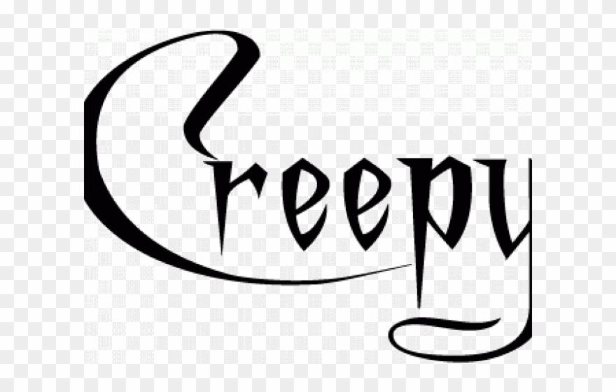 Creepy Clipart - Creepy Halloween Words Clip Art - Png Download