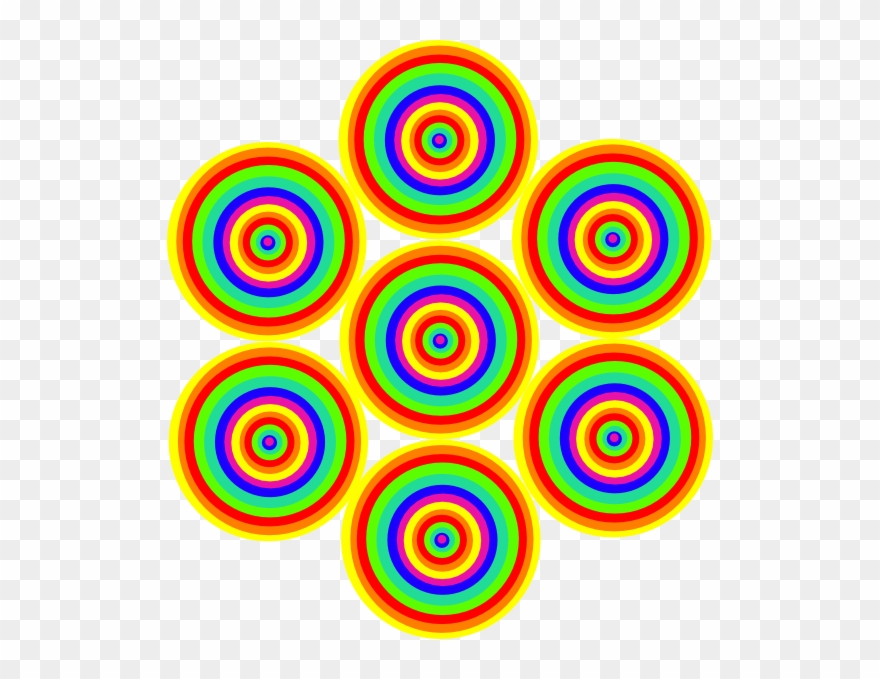 How To Set Use Circle Flowers Clipart - Png Download