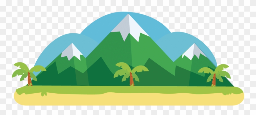 Hand Drawn Cartoon Far Mountain Decoration Psd Image - ภูเขา การ์ตูน น่า รัก Clipart