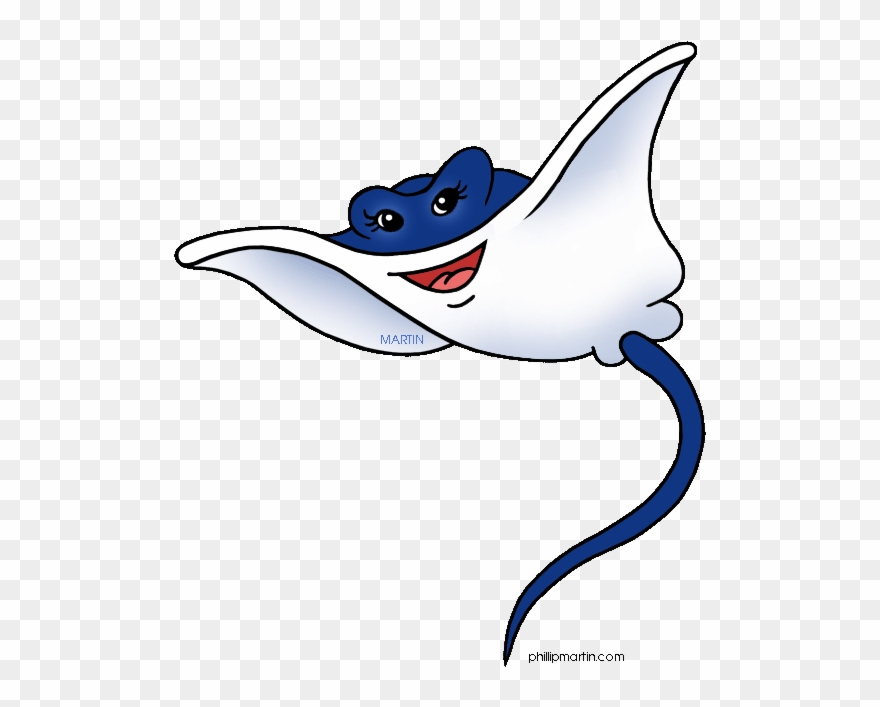 Sea Picture Royalty Free Stock - Manta Ray Clipart Free - Png Download