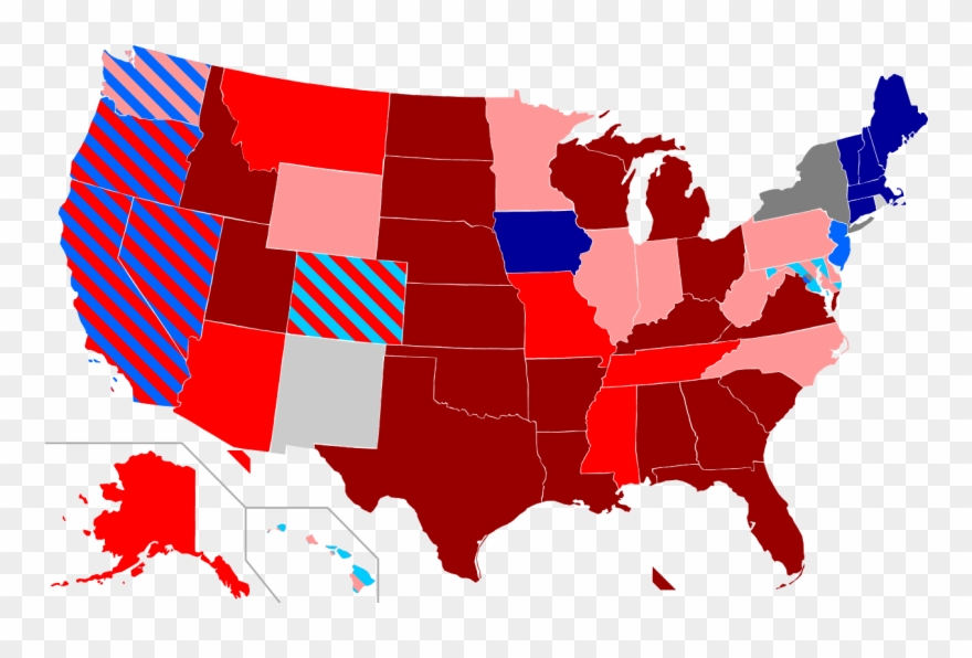 Same-sex Marriage In Usa New4 - Blue Map Of United States Clipart