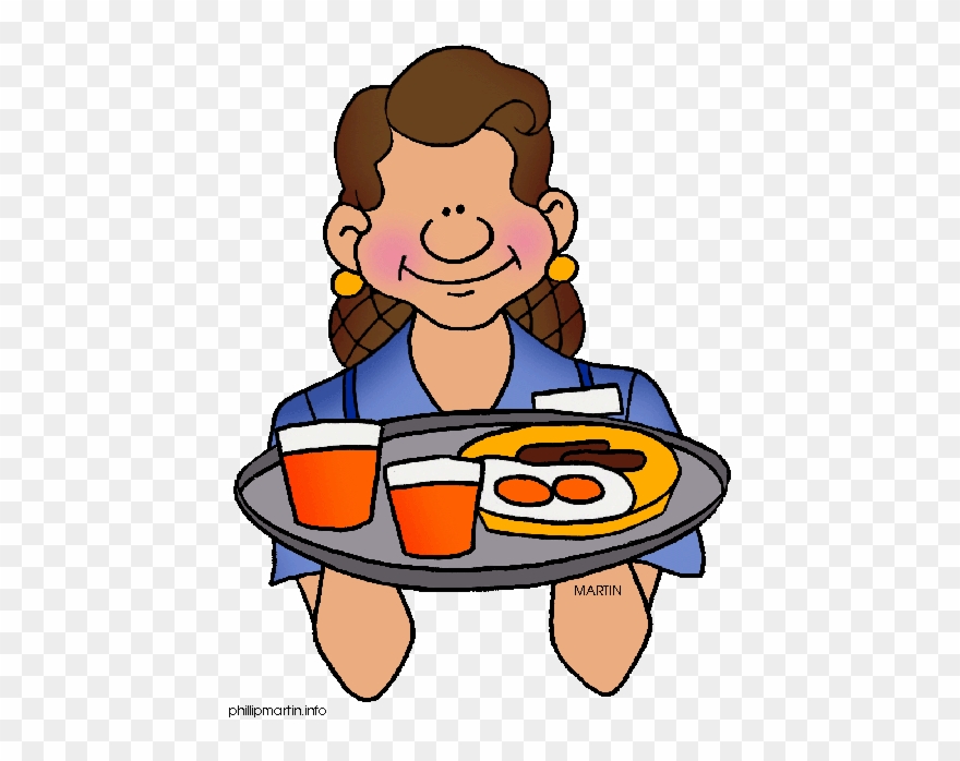 Better Breakfast For A Better Beginning Dining With - Meal Waitress Clip Art - Png Download