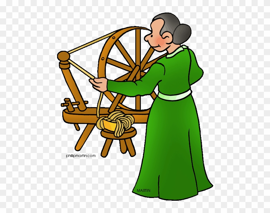 Jpg Black And White Library Blacksmith Colonial Pencil - Spinning Wheel Clip Art - Png Download