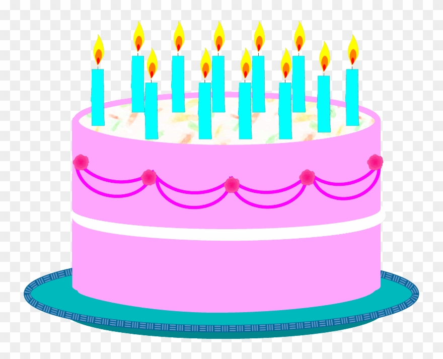Free Birthday Candles Clipart Photo - Cake 21 Birthday Clip Art - Png Download