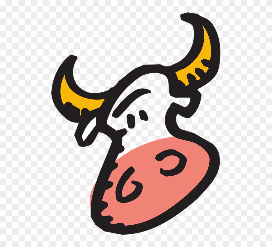 Cartoon Cow Face 11, Buy Clip Art - Small Cartoon Bull - Png Download