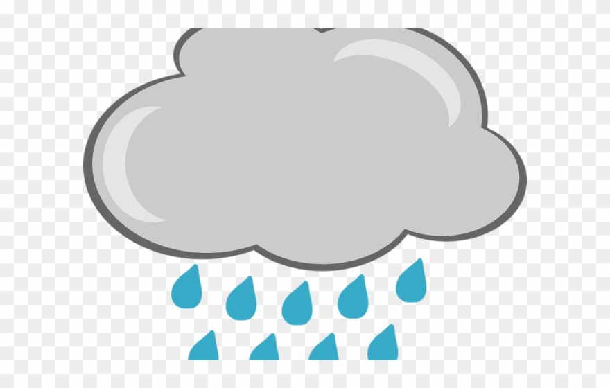 Cloud Clipart Windy - Regen Clipart - Png Download