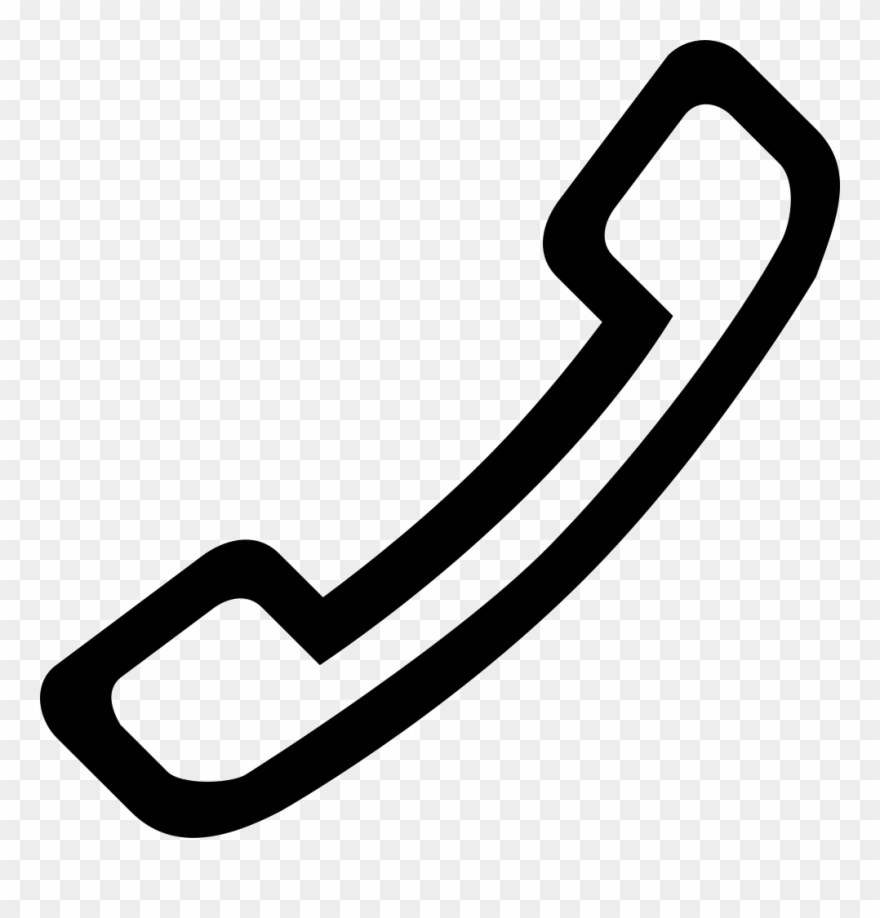 Png File - Grey Phone Outline Clipart