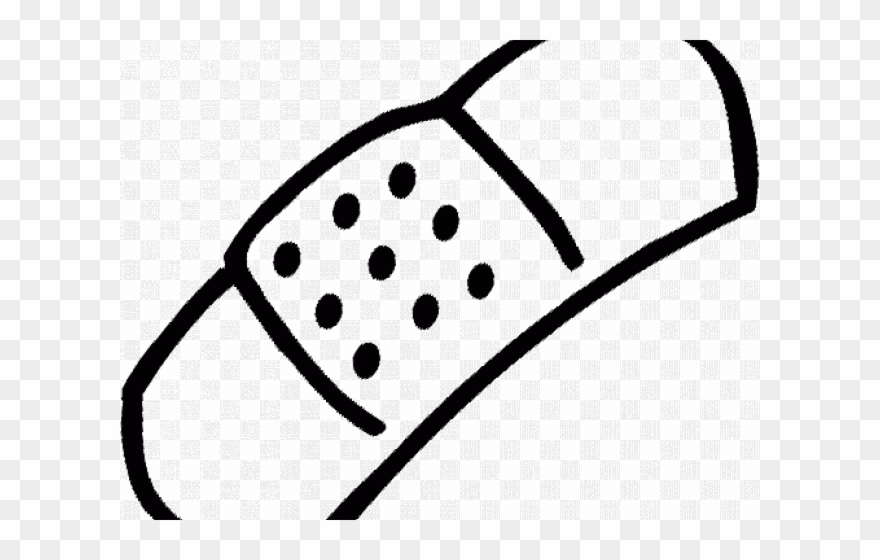 Bandaid Clipart 19 Bandaid Vector Freeuse Stock Huge - Band Aid Black And White Clipart - Png Download
