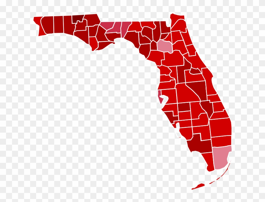County Results - Florida 2016 Election Results By County Clipart