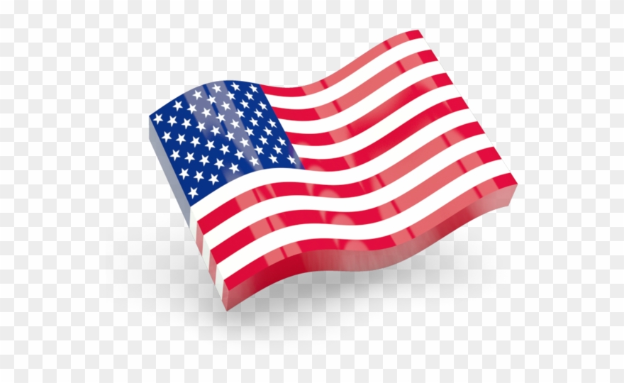 Free Download, Png And Vector - Usa Flag Icon Png Clipart