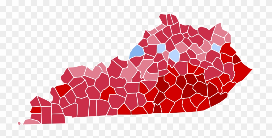 County Results - Kentucky Presidential Election Map Clipart