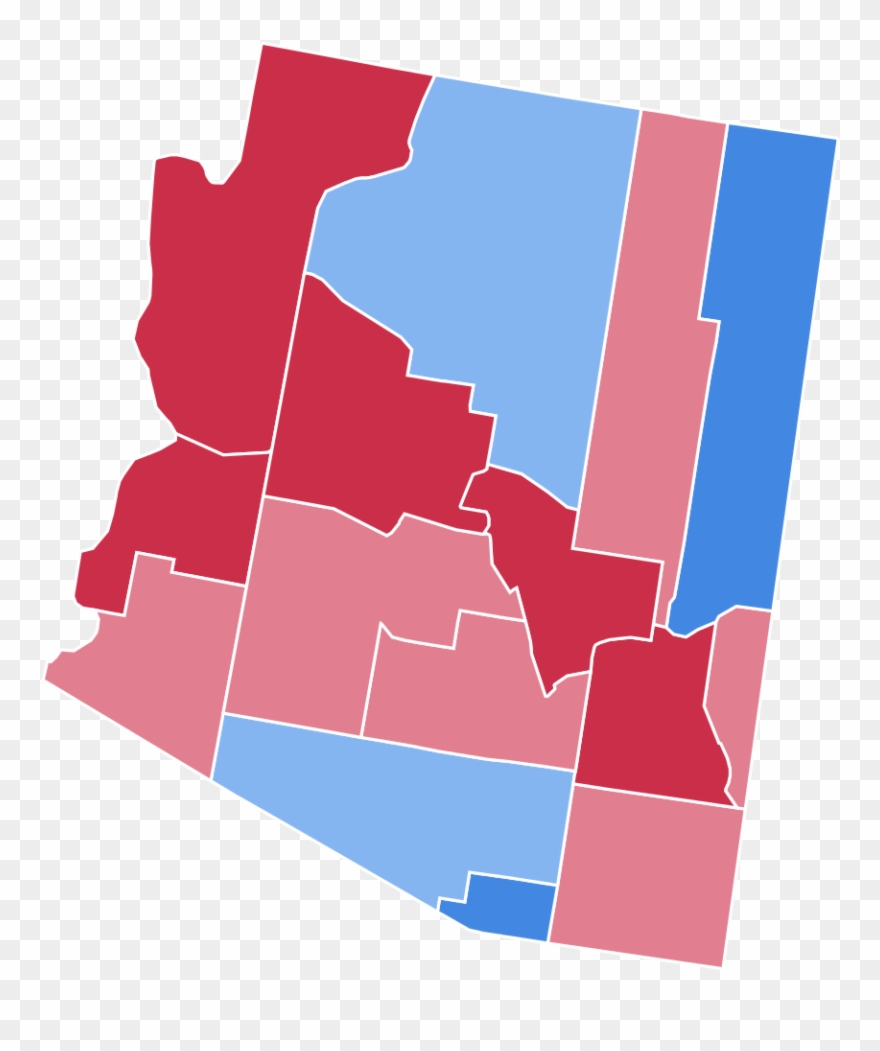 Arizona Presidential Election Results - Arizona Electoral Map 2016 Clipart