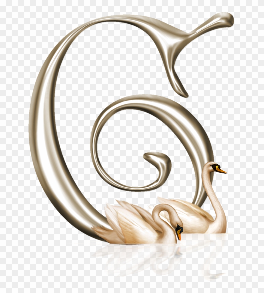 Flowers And Letters To Decoupage - Swan Wedding Invitations Clipart