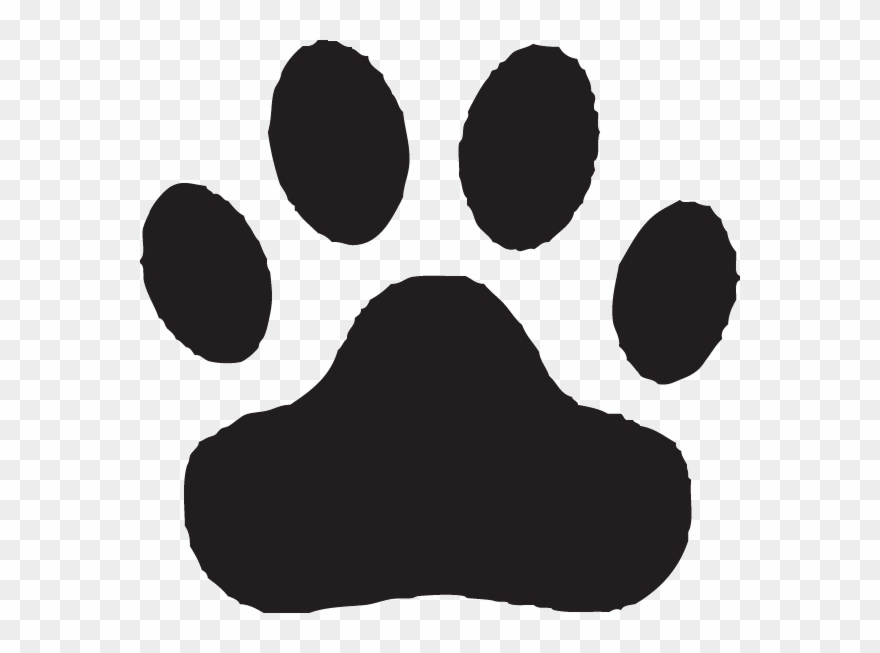 Panther Paws - Clipart Library - Cat Paw Print Template - Png Download