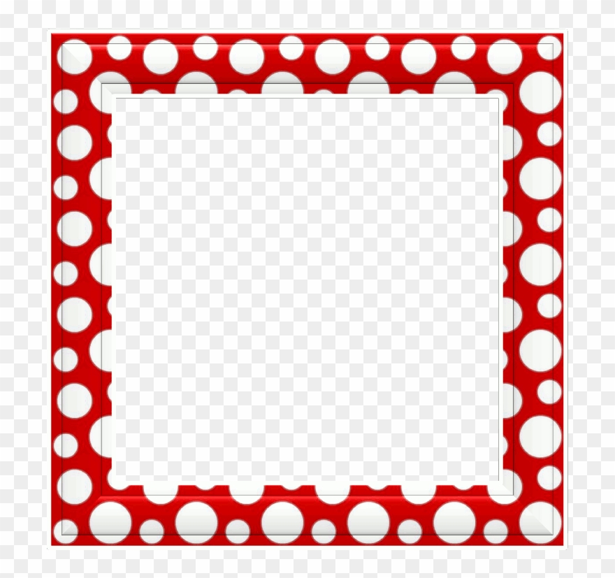Christmas Page Royalty Free Techflourish Collections - Red Polka Dot Border Clip - Png Download