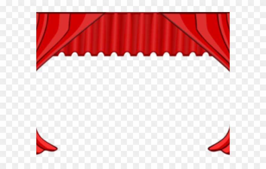 Curtain Clipart Christmas - Theatre Curtains Clip Art - Png Download