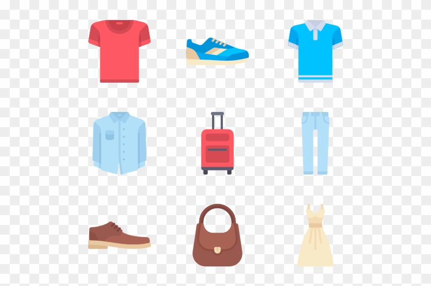 Clothes Flat Icon Clipart Clothing Computer Icons Button - Png Download