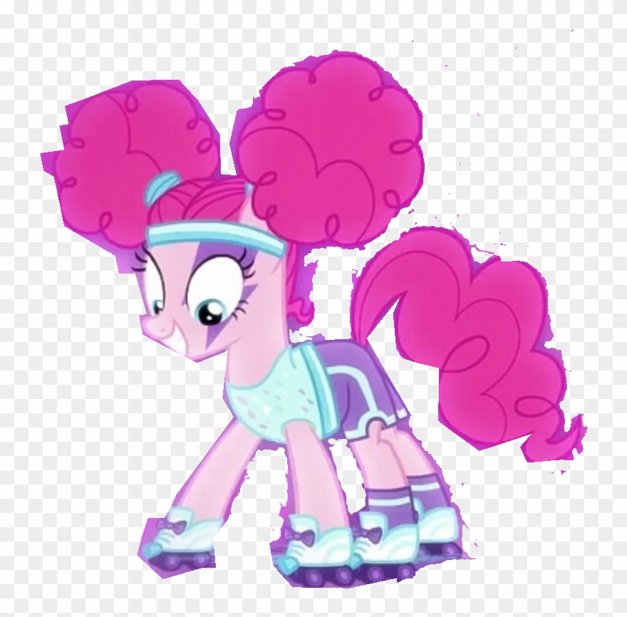 Pinkie Pie As A Disco Roller Skating Pony - Cartoon Clipart