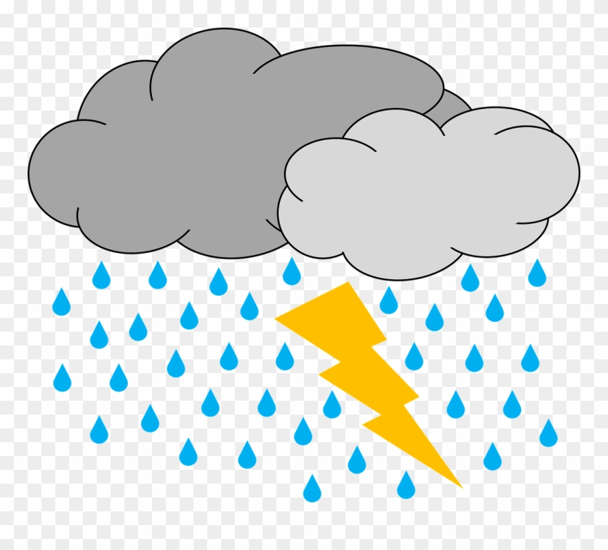 Rain Animated Cliparts 3, Buy Clip Art - Thunderstorm Clipart - Png Download