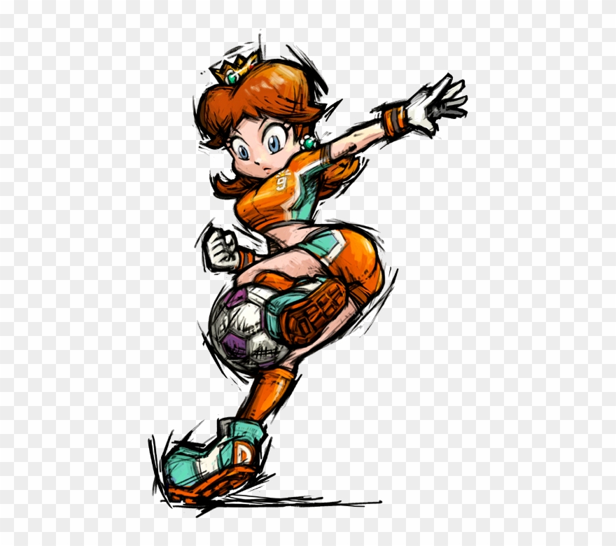 Daisy From Mario Strikers - Mario Strikers Charged Peach Theme Clipart